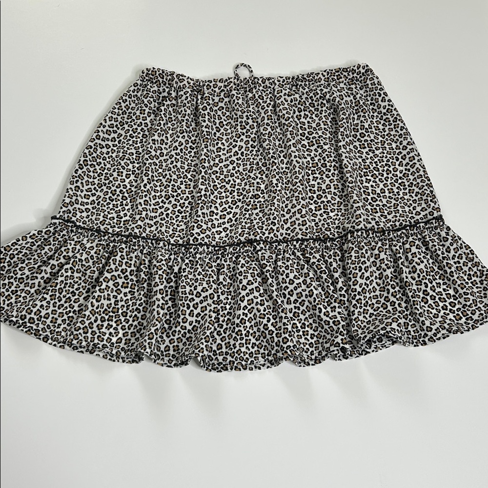 Leopard Print Ruffle Skirt - Picture 3 of 4
